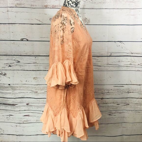 Revolve Stevie May Arid Dreams Mini Dress Lace Apricot XS - Picture 6 of 14